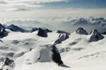 Decorative image of a snow capped mountain